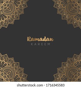 beautiful ramadan kareem greeting card design