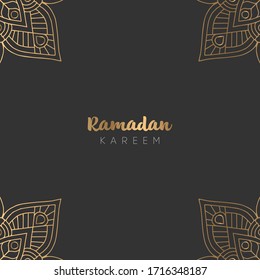beautiful ramadan kareem greeting card design