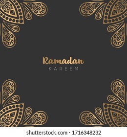 beautiful ramadan kareem greeting card design