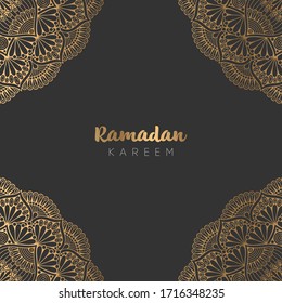 beautiful ramadan kareem greeting card design