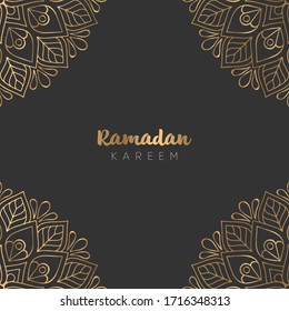 beautiful ramadan kareem greeting card design