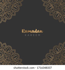 beautiful ramadan kareem greeting card design