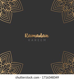 beautiful ramadan kareem greeting card design