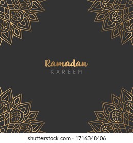 beautiful ramadan kareem greeting card design