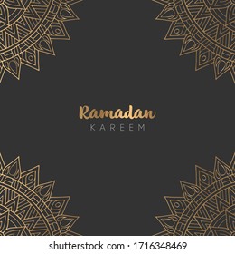 beautiful ramadan kareem greeting card design