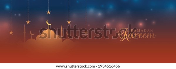 beautiful ramadan kareem illustration design banner