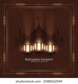 Beautiful Ramadan Kareem Islamic festival Holy month background vector