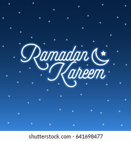 Beautiful ramadan kareem text vector illustration eps10 