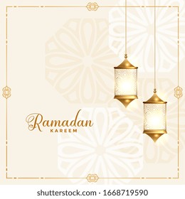 beautiful ramadan kareem traditional festival card design