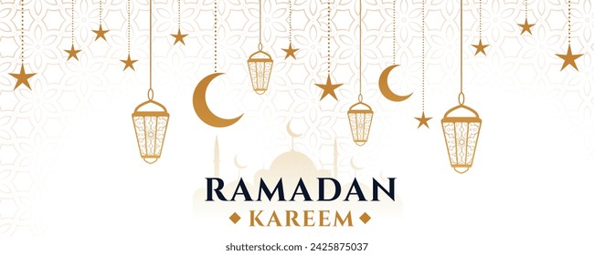 Beautiful Ramadan Kareem Vector Illustration (Arabic calligraphy means Generous Ramadan) For Islamic Muslims holy month Ramadan beautiful watercolor of Mosque and Arabic Islamic calligraphy.