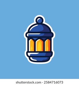 A beautiful Ramadan lantern illustration with warm glowing light, symbolizing spirituality and festivity during the holy month. Ideal for Islamic decorations and Ramadan-themed projects.