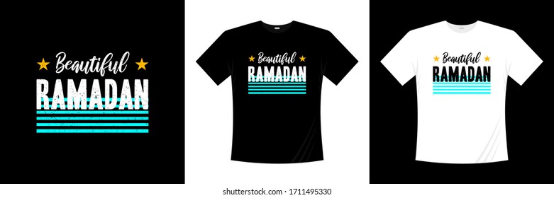 Beautiful ramadan typography t-shirt design
