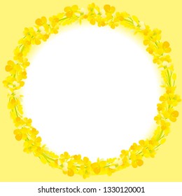 A beautiful rape flower illustration