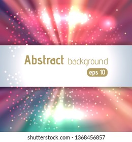 Beautiful rays of light. Shiny eps 10 background. Radial radiant effect. Vector illustration. Pastel pink, green colors.