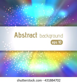 Beautiful rays of light. Shiny eps 10 background. Colorful radial radiant effect. Vector illustration. Blue, yellow colors