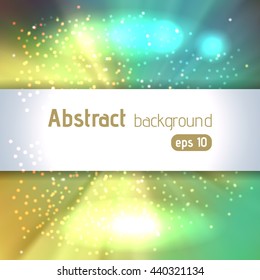 Beautiful rays of light. Shiny eps 10 background. Colorful radial radiant effect. Vector illustration. Yellow, green colors. 