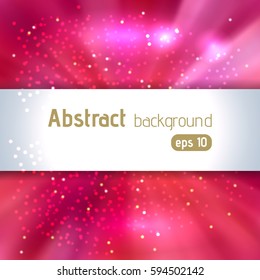 Beautiful rays of light. Shiny eps 10 background. Pink radial radiant effect. Vector illustration
