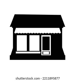 Beautiful real estate house icon | Black Vector illustration |