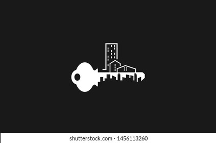 A beautiful real estate logo with a KEY concept