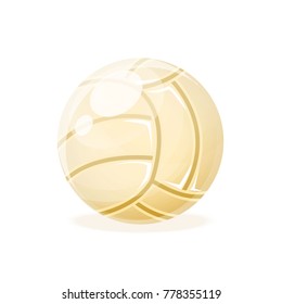 Beautiful realistic classic, volleyball ball, for playing. Competitive games, physical education, hobbies, athletics, a healthy lifestyle, a collective game. Vector illustration isolated