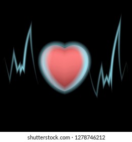 beautiful realistic heart for Valentine's day greetings design