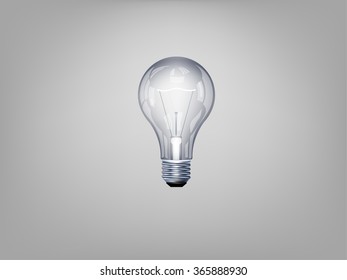 beautiful realistic illustration of light bulb