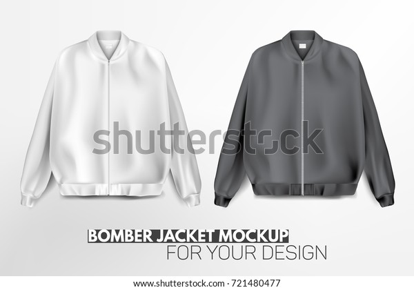 Download Beautiful Realistic Modern Bomber Jacket Mockup Stock Vector Royalty Free 721480477