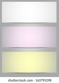 Beautiful realistic paper labels set