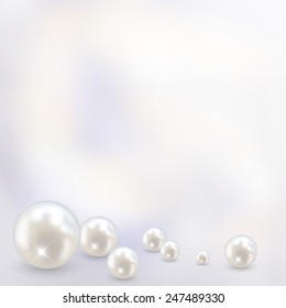 Beautiful realistic pearl set illustration vector