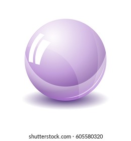 Beautiful realistic shiny natural Pearl Vector Illustration