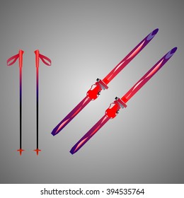 Beautiful realistic skiing