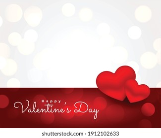 beautiful realistic valentines day greeting card wishes background