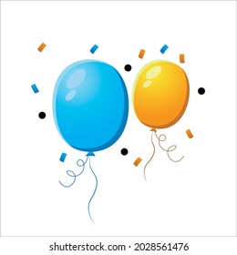 Beautiful and realistic vector balloons. festival baloons. 
