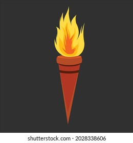 Beautiful, Realistic vector fire illustration.