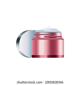 beautiful realistic vector illustration of cosmetic jar isolated on white background