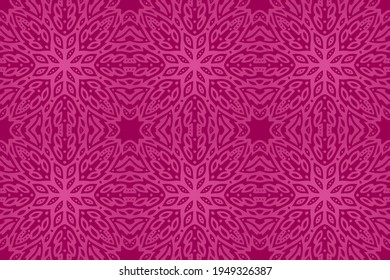 Hermoso fondo rosa rectangular con un patrón abstracto sin fisuras