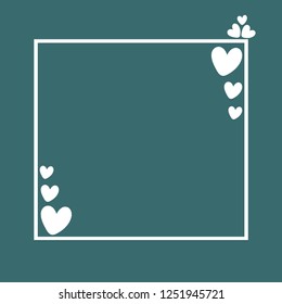 Beautiful rectangular background with green and heart-shaped illustration and vector.