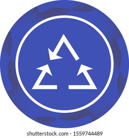 Beautiful Recycle Arrow Glyph Vector Icon