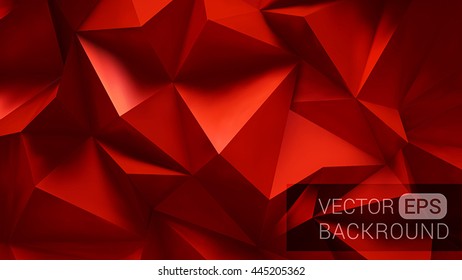 Beautiful red abstract background with geometric shapes.