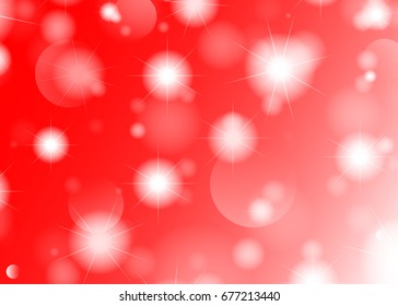 Beautiful red background with sparkles and lights - vector, eps10