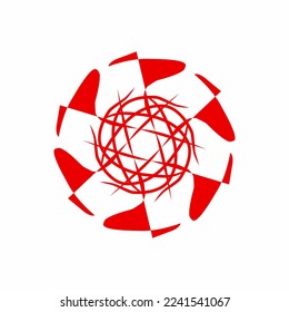vector con forma de bola roja