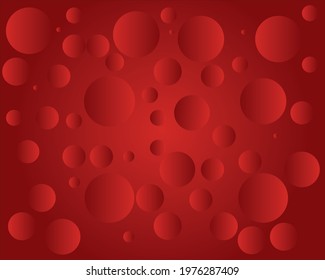 beautiful red balls design background vector template 