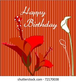 beautiful red birthady flower