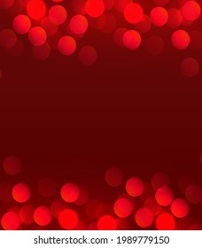 schöner roter Bokeh mit Textraum, Vektorgrafik