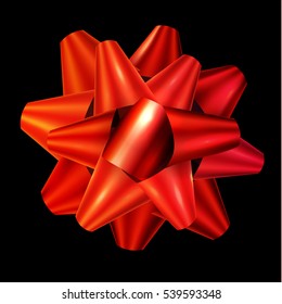 beautiful red bow isolated