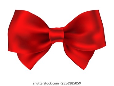 Beautiful red bow, looks elegant for decorating web pages, birthday parties, festivals, and other important events.