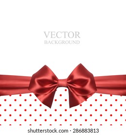 beautiful red bow on white background