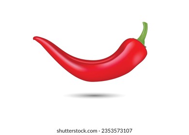 The beautiful red chilies are used to create marketing images and so on. 3D illustration for mesh tool.