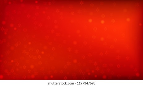 Beautiful Red Christmas Background with Falling Snowflakes. Vector Falling Snowflakes on a Red Background. Element of Design with Snow for a Postcard, Invitation Card, Banner, Flyer. 

