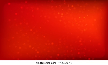 Beautiful Red Christmas Background with Falling Snowflakes.   Vector Falling Snowflakes on a Red Winter Background. Element of Design with Snow for a Postcard, Invitation Card, Banner, Flyer. 
